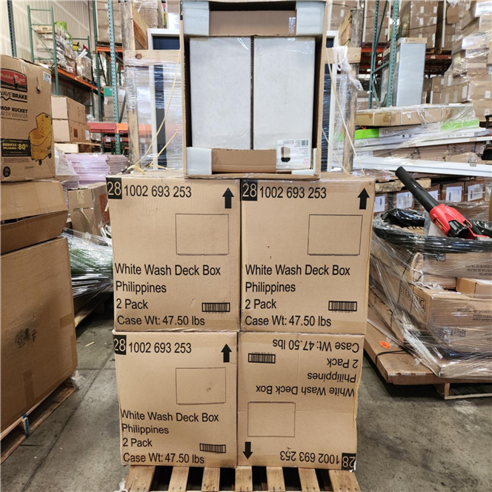 Phoenix Location 20 in. H x 24 in. x 11 in. Composite White Wash Deck Box in a Smooth Cement Finish (5 Boxes)