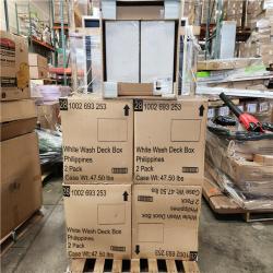 Phoenix Location 20 in. H x 24 in. x 11 in. Composite White Wash Deck Box in a Smooth Cement Finish (5 Boxes)