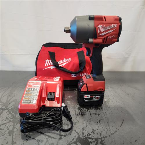AS-IS- Milwaukee FUEL 18V Lithium-Ion Brushless Cordless 1/2 in. Impact Wrench w/Friction Ring Kit