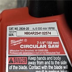 AS-IS Milwaukee FUEL 18V Lithium-Ion Brushless Cordless 7-1/4 in. Circular Saw (Tool-Only)