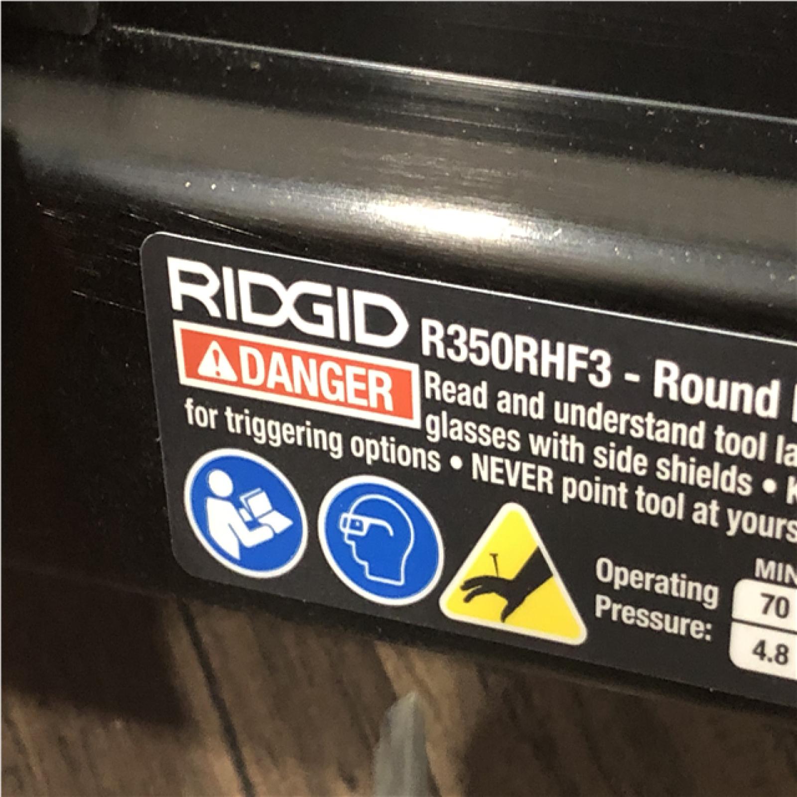 AS-IS RIDGID Pneumatic 21-Degree 3-1/2 in. Round Head Framing Nailer