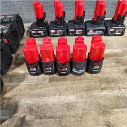 HOUSTON LOCATION - AS-IS MILWAUKEE BATTERY PACK QTY - 20