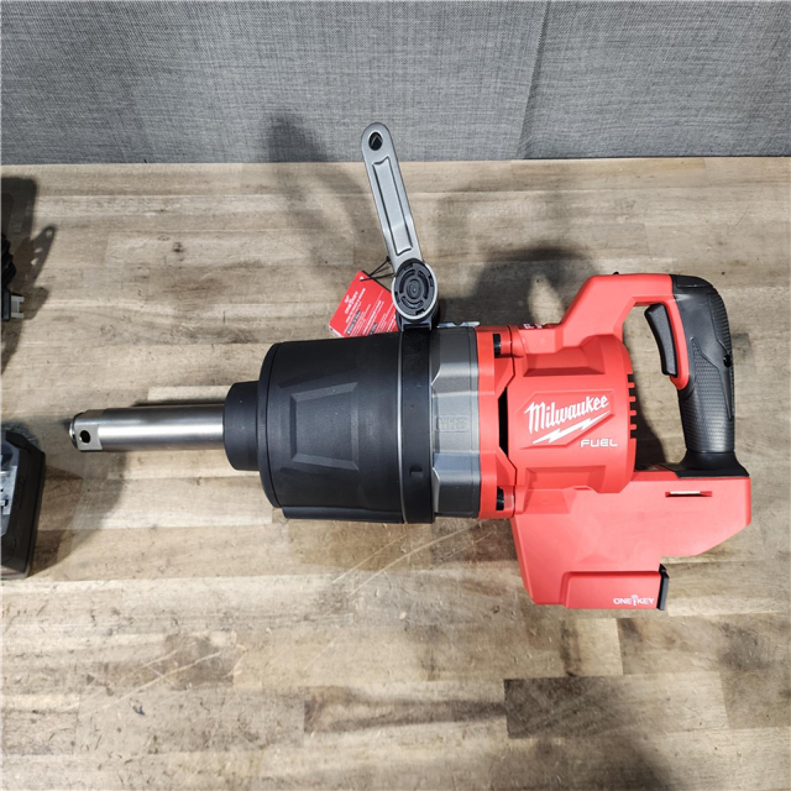 HOUSTON LOCATION - AS-IS (APPEARS LIKE NEW) M18 FUEL 18V Lithium-Ion Brushless Cordless 1 in. Impact Wrench Extended Reach D-Handle Kit W/Two 12.0 Ah Batteries