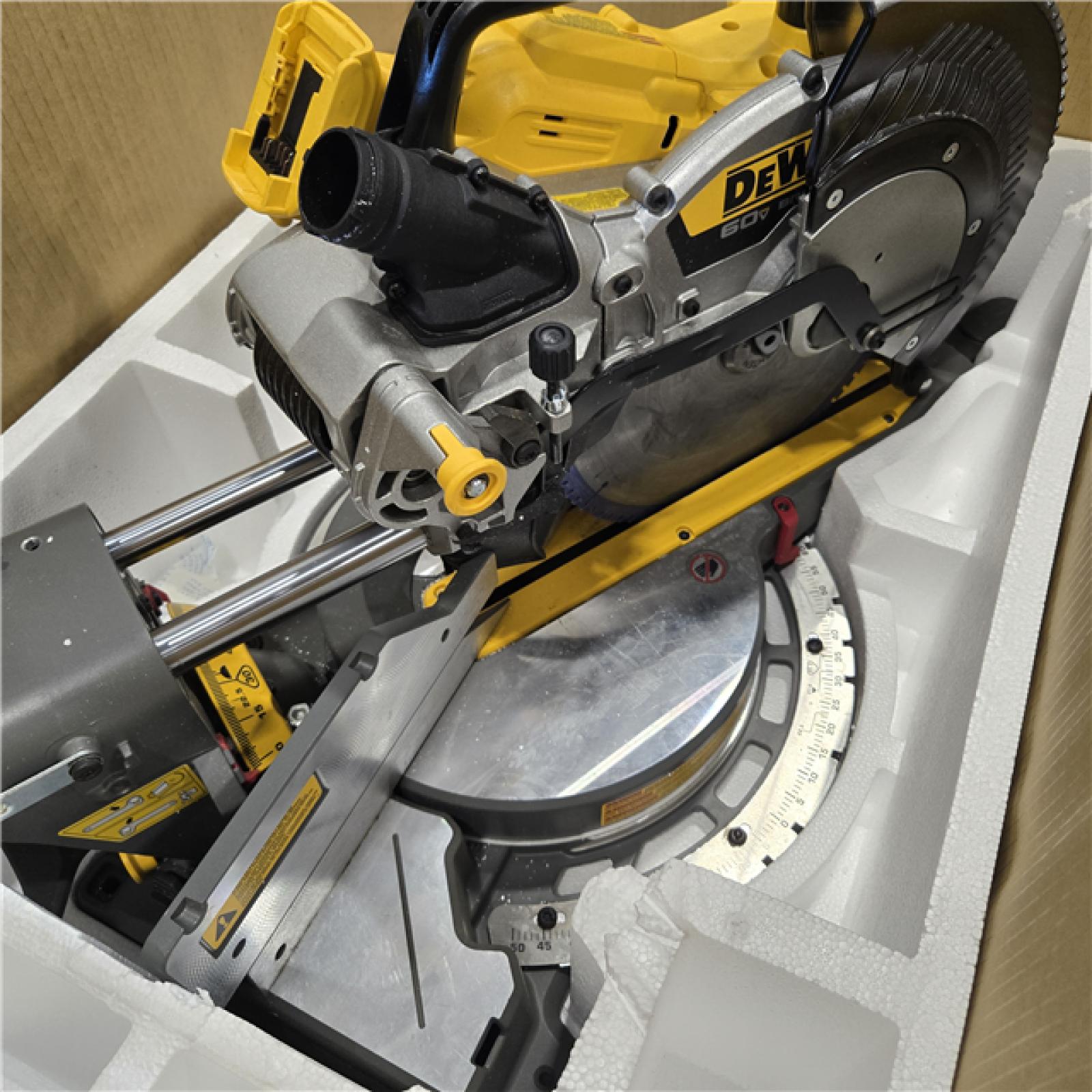 AS-IS DEWALT 60V Lithium-Ion 12 in. Cordless Sliding Miter Saw (Tool Only)