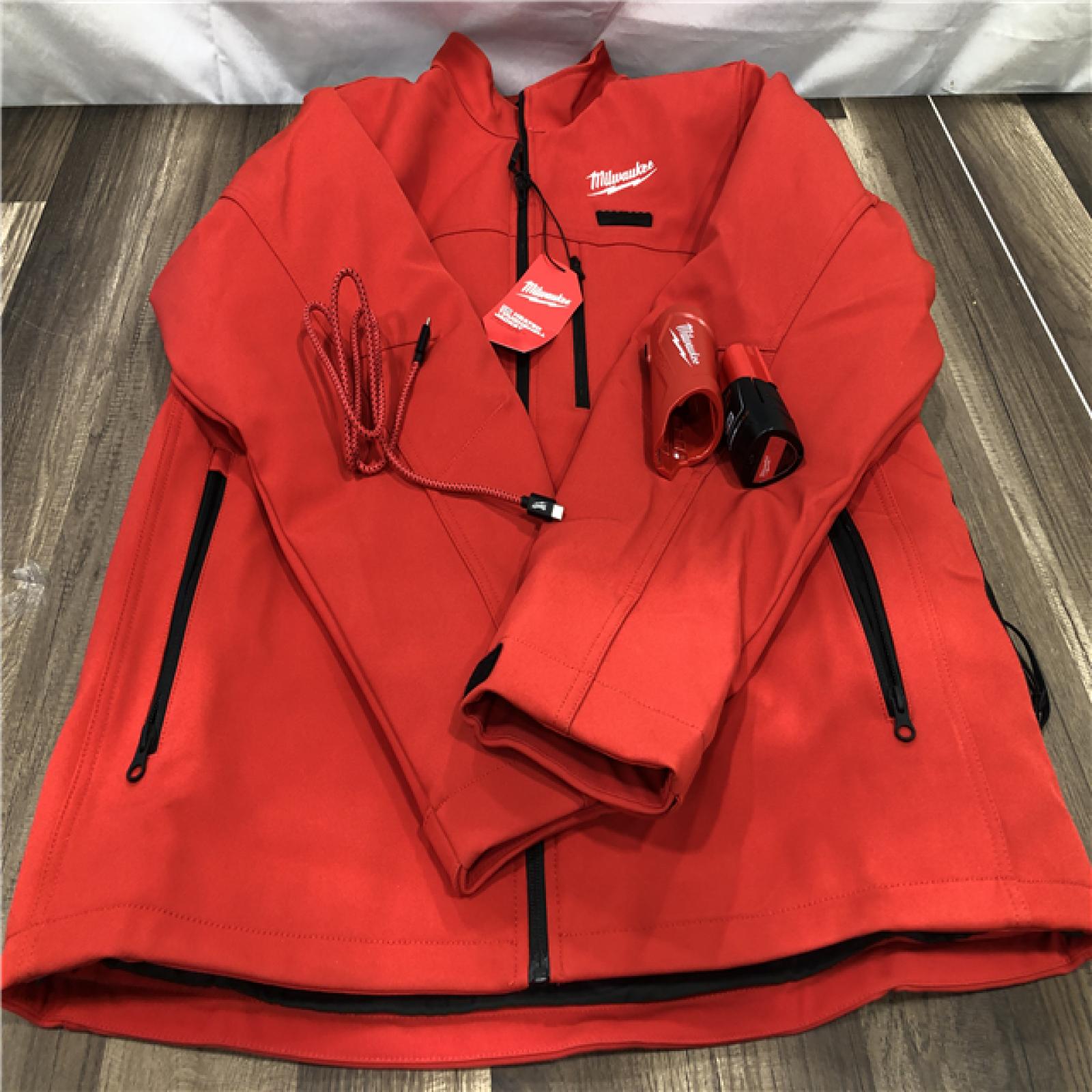AS-IS Milwaukee Men's Large M12 12V Lithium-Ion Cordless TOUGHSHELL Red Heated Jacket with