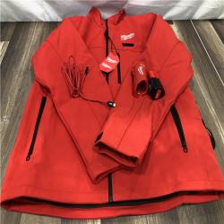 AS-IS Milwaukee Men's Large M12 12V Lithium-Ion Cordless TOUGHSHELL Red Heated Jacket with