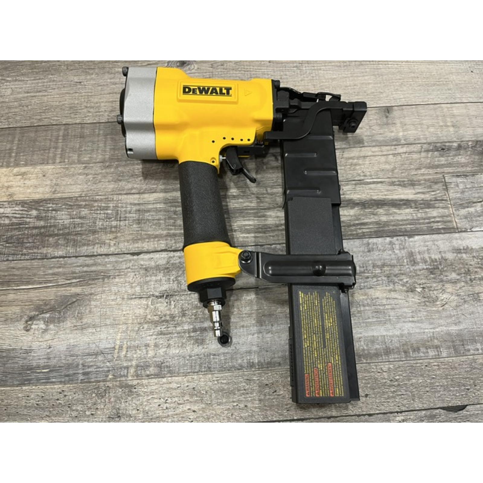 AS-IS DEWALT Corded Pneumatic 16-Gauge 1 in. Crown Lathing Stapler