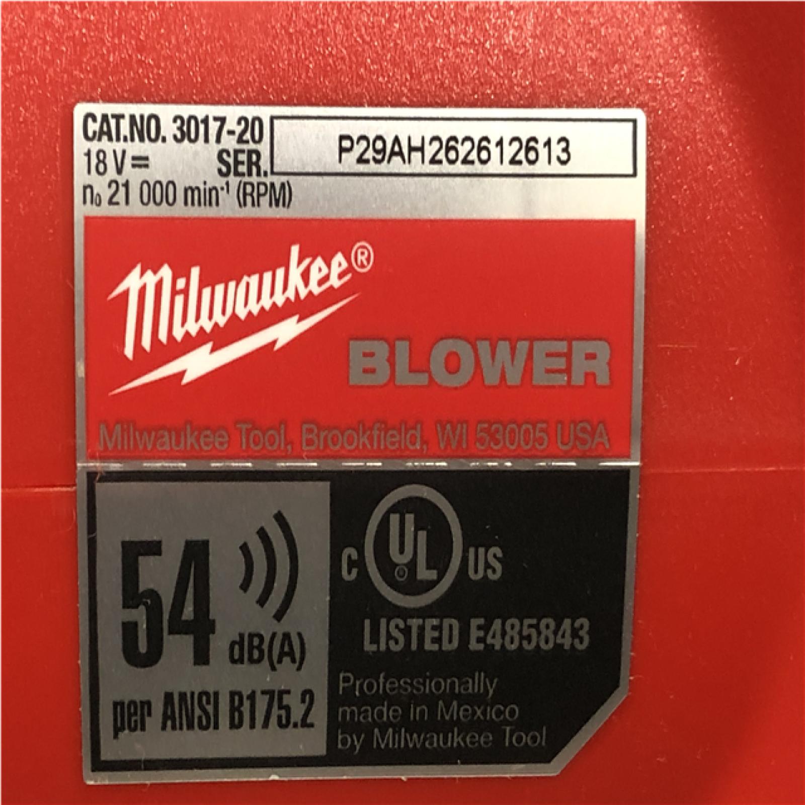 AS-IS Milwaukee FUEL 120 MPH 500 CFM 18V Lithium-Ion Brushless Cordless Handheld Blower (Tool-Only)