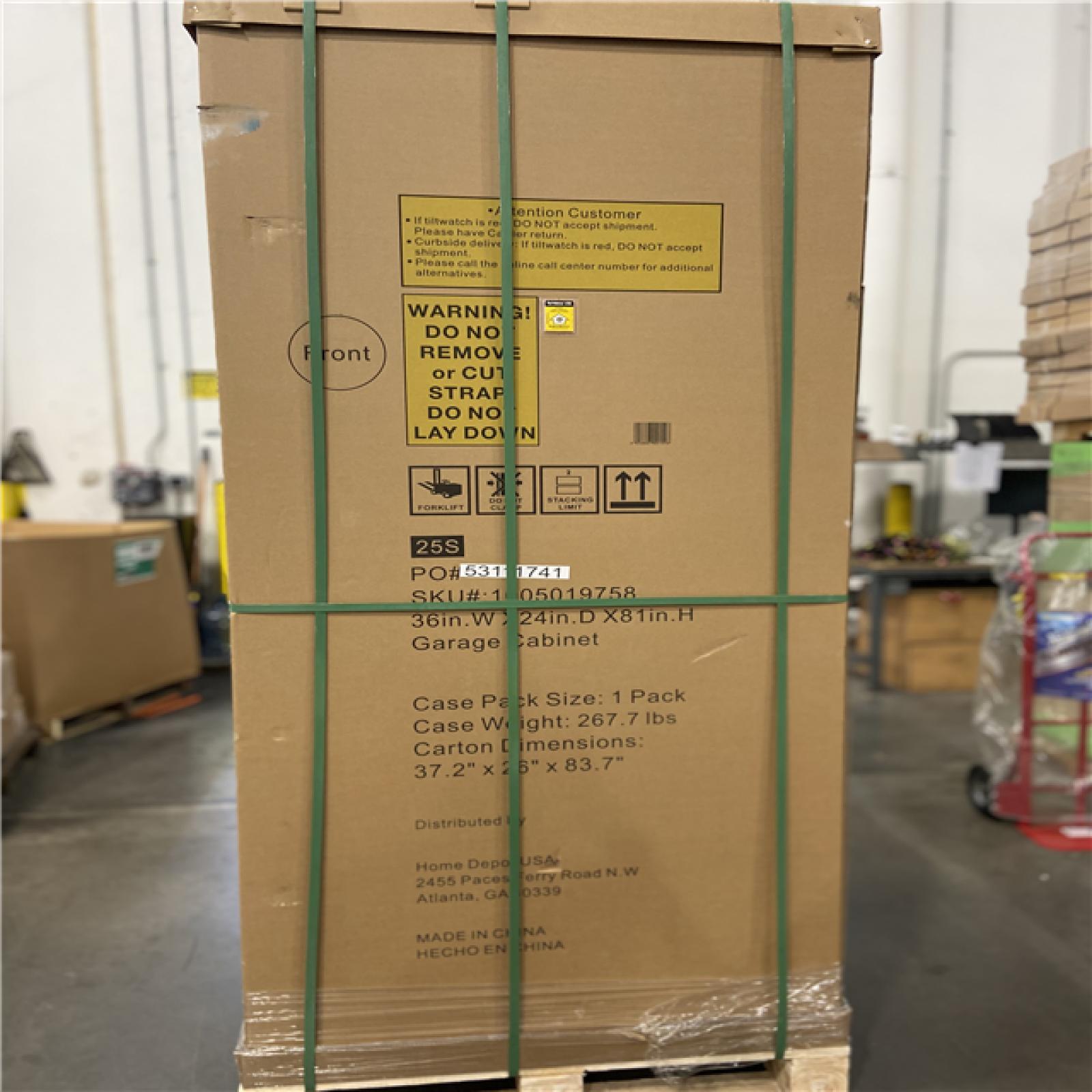 DALLAS LOCATION - Husky Heavy Duty Welded 20-Gauge Steel Freestanding Garage Cabinet in Black (36 in. W x 81 in. H x 24 in. D)