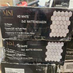 Phoenix New MSI White 2 in. Hexagon 11 in. x 11 in. x 0.25 in. Matte Porcelain Mesh-Mounted Mosaic Tile (362 sq. ft. /28  Case)