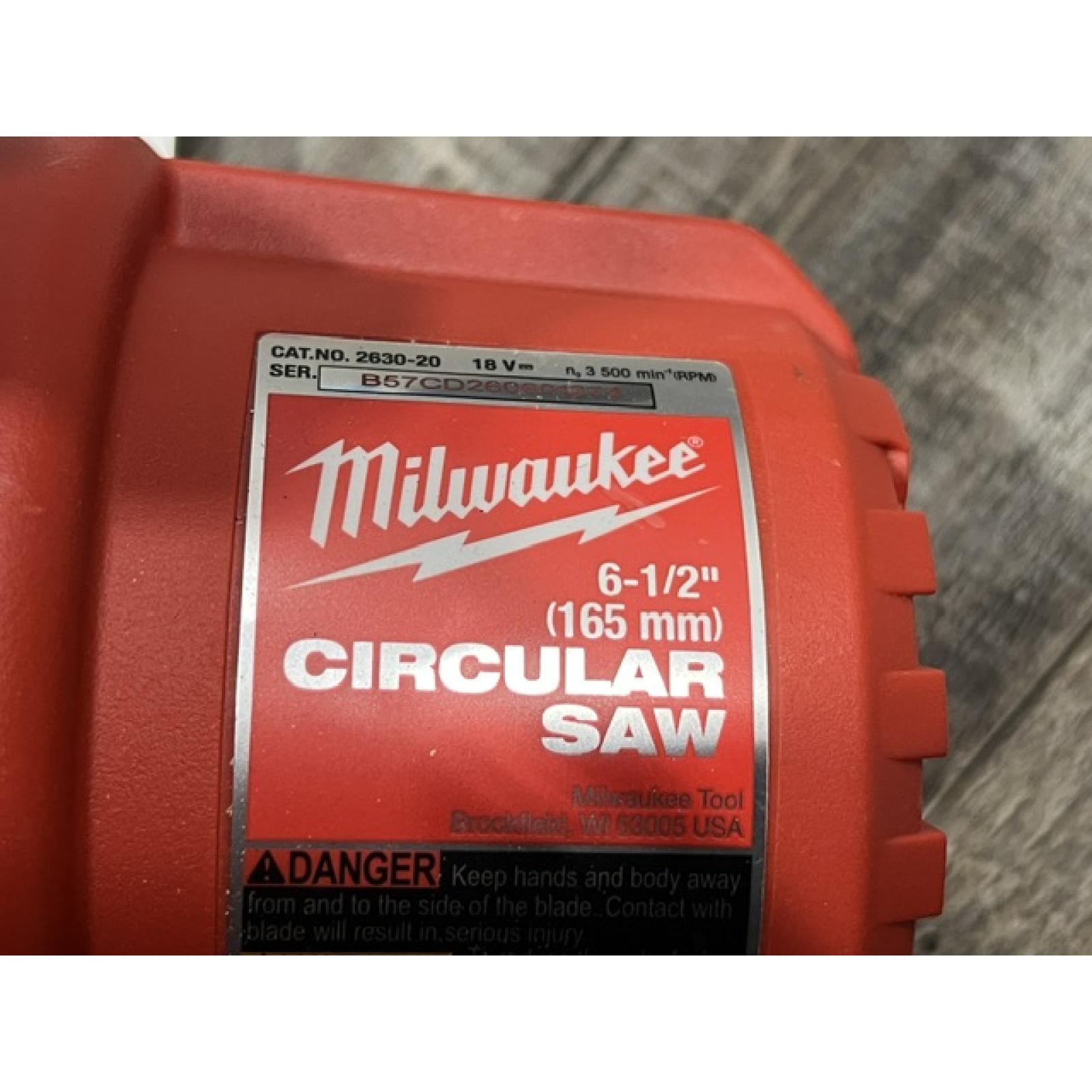 AS-IS Milwaukee 18V Lithium-Ion Cordless 6-1/2 in. Circular Saw (Tool-Only)