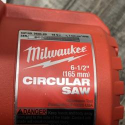 AS-IS Milwaukee 18V Lithium-Ion Cordless 6-1/2 in. Circular Saw (Tool-Only)