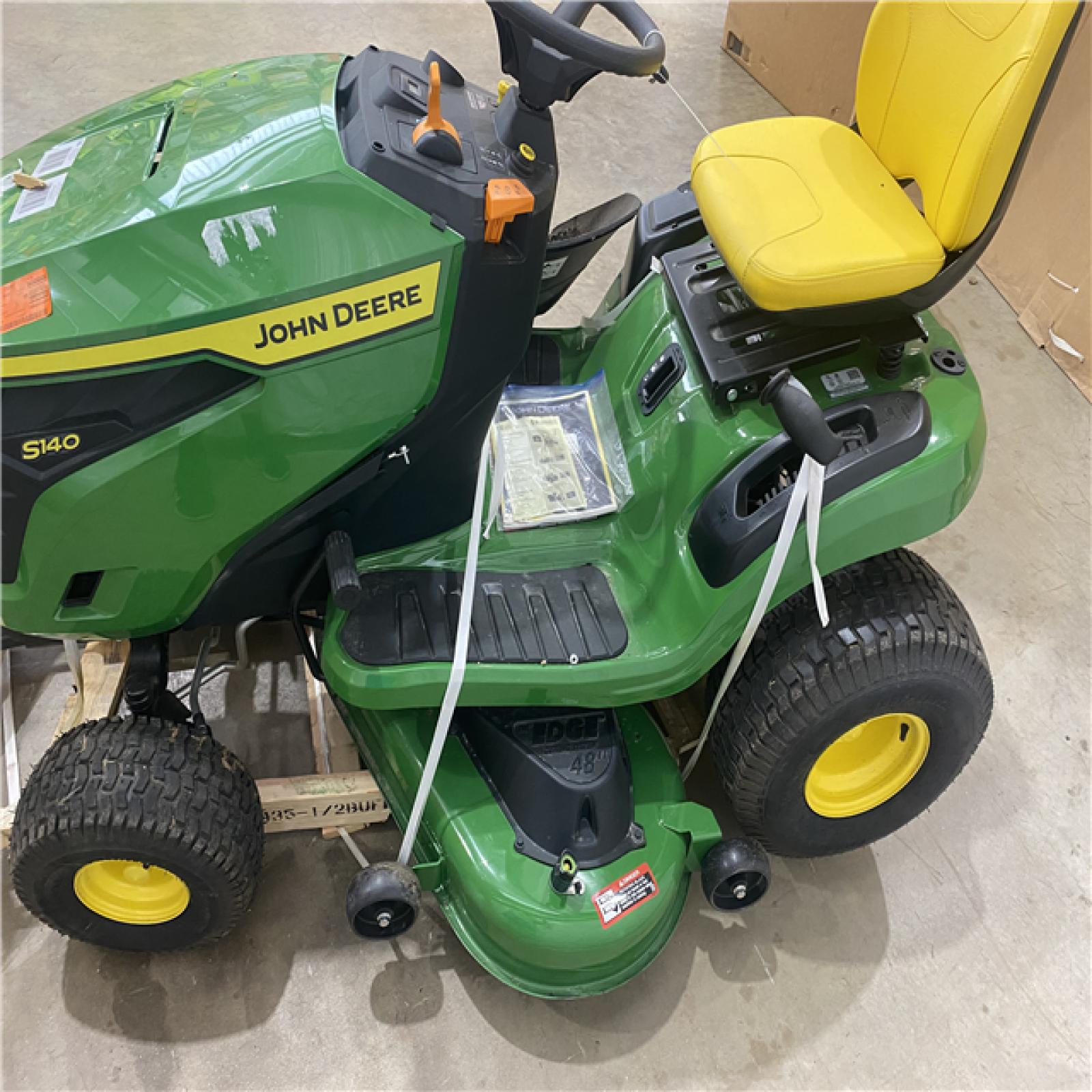 Houston Location - AS-IS Outdoor Power Equipment JOHN DEERE S140 48 INCH SIT DOWN MOWER