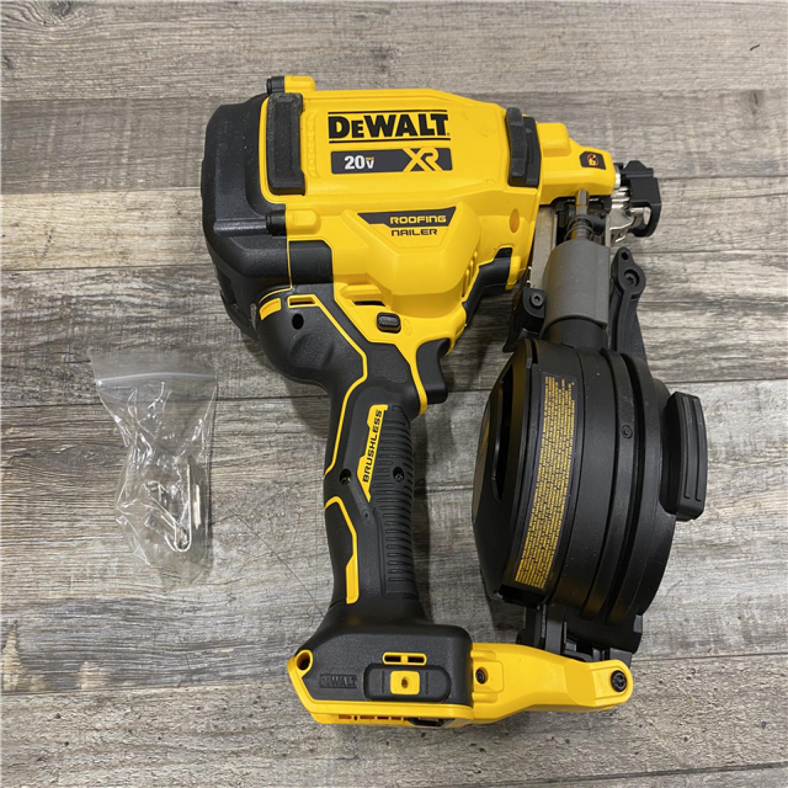 AS-IS DEWALT 20V MAX 15-Degree Electric Cordless Roofing Nailer (Tool Only)