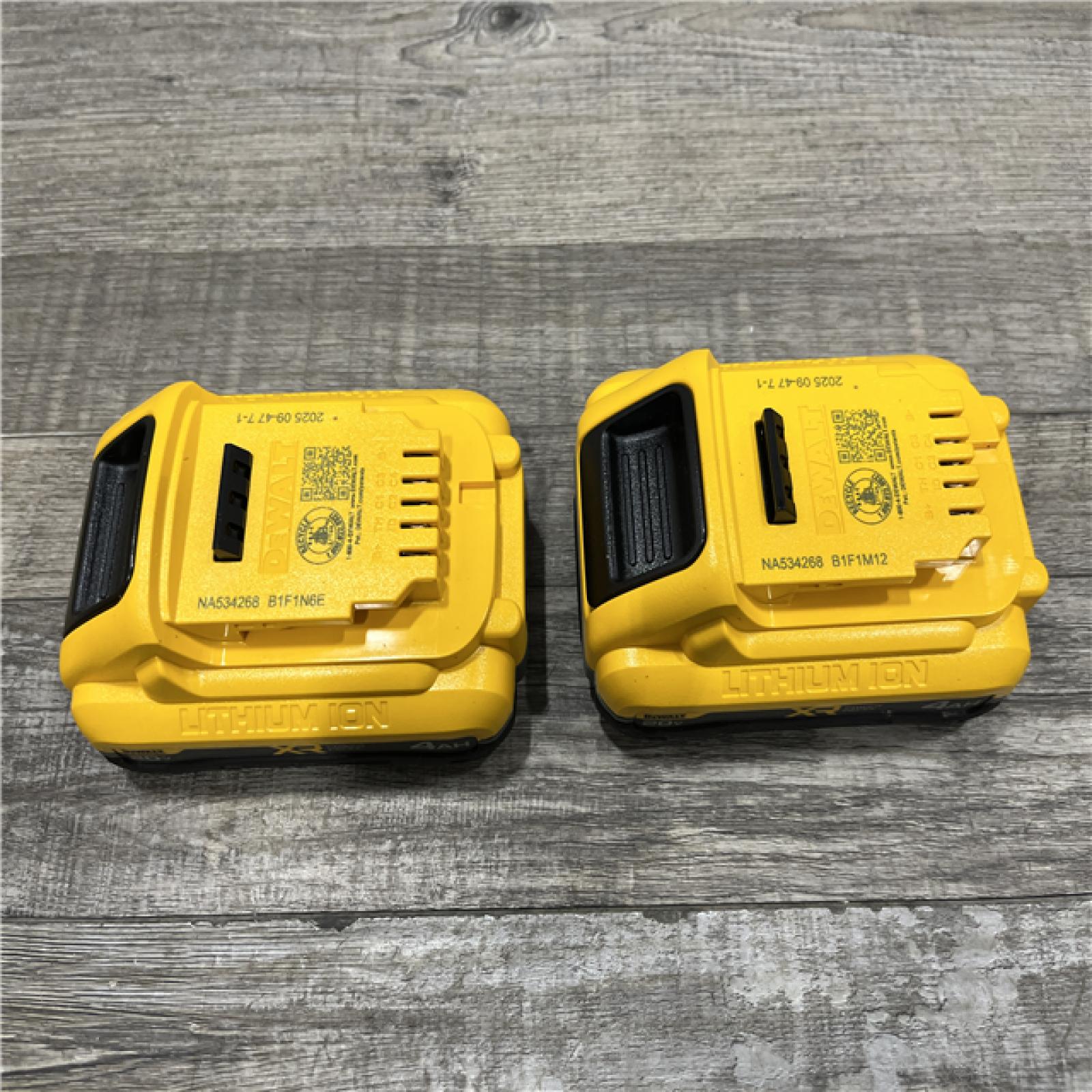 AS-IS DEWALT 20V MAX XR Lithium-Ion 4.0 Ah Battery Packs (2-Pack)