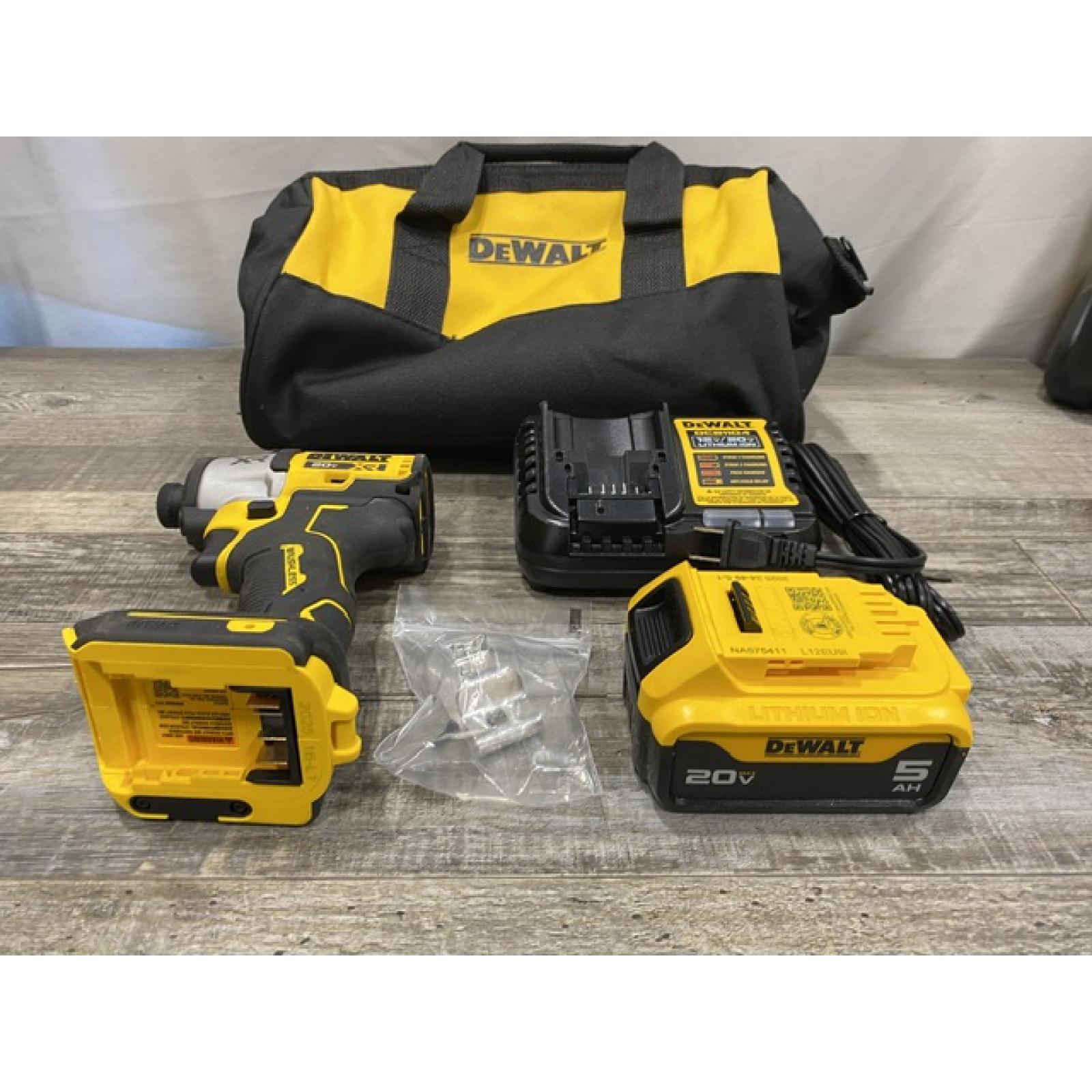 AS-IS DEWALT 20-Volt Maximum XR Lithium-Ion Cordless Brushless 1/4 in. 3-Speed Impact Driver Kit