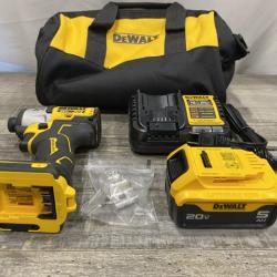 AS-IS DEWALT 20-Volt Maximum XR Lithium-Ion Cordless Brushless 1/4 in. 3-Speed Impact Driver Kit
