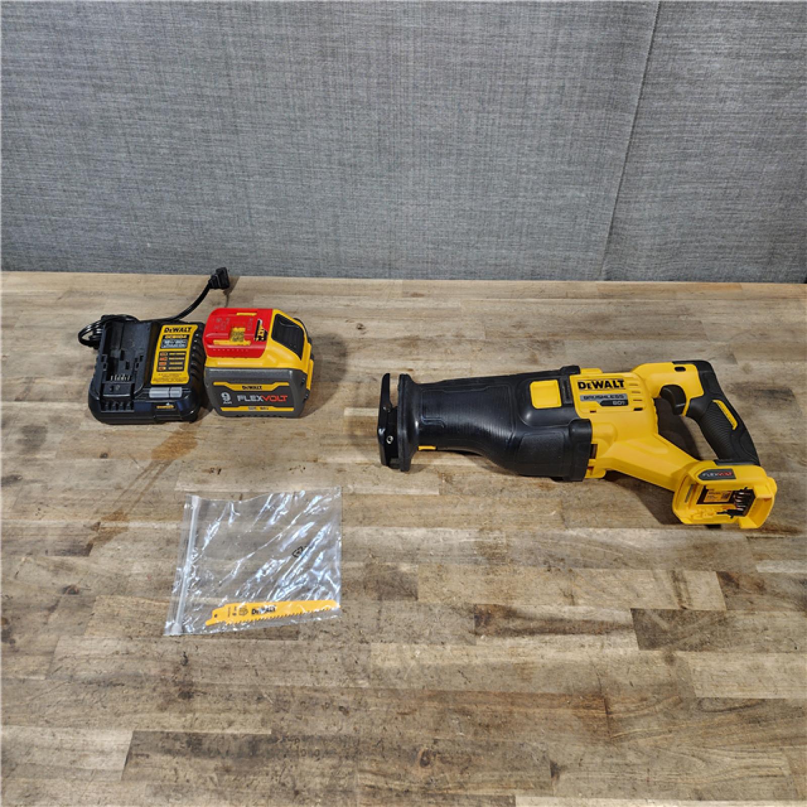 HOUSTON LOCATION - AS-IS DEWALT FLEXVOLT 60V MAX Cordless Brushless Reciprocating Saw Kit with (1) FLEXVOLT 9.0Ah Battery