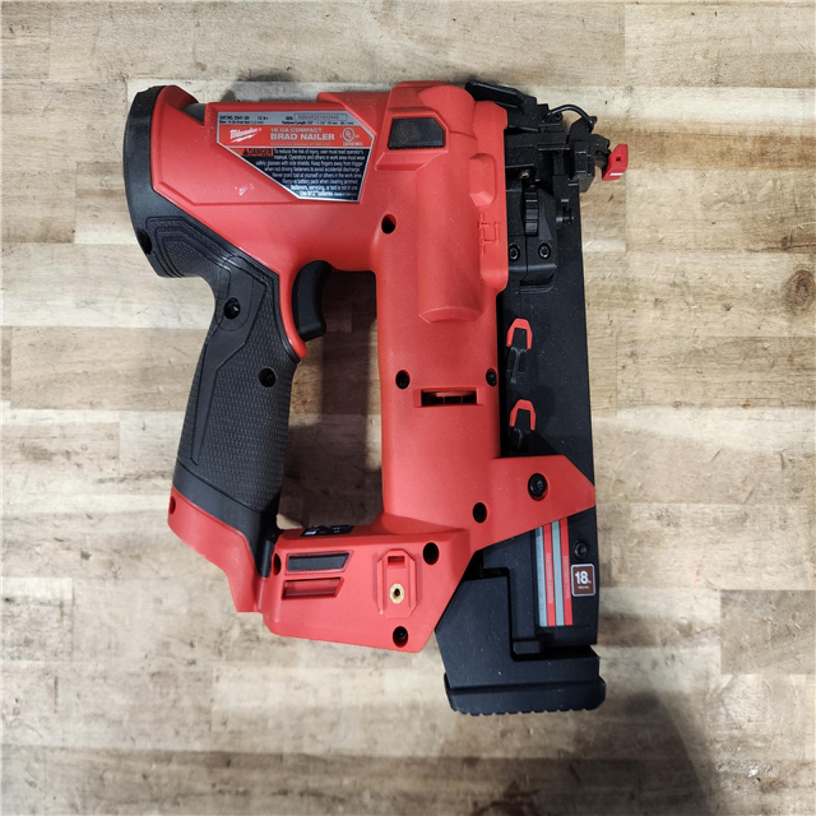 HOUSTON LOCATION - AS-IS Milwaukee FUEL 12-Volt Lithium-Ion Brushless Cordless 18-Gauge 1-1/2 in. Compact Brad Nailer (Tool Only)