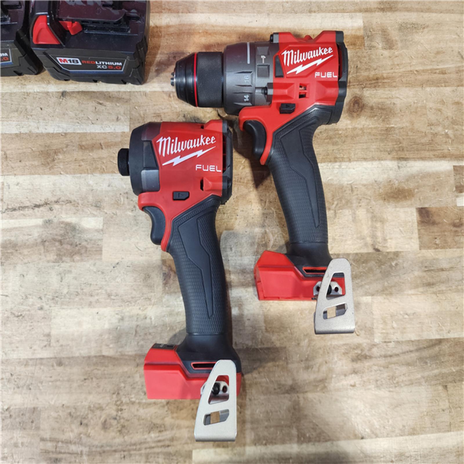 HOUSTON LOCATION - AS - IS Milwaukee FUEL 18V Lithium-Ion Brushless Cordless Hammer Drill and Impact Driver Combo Kit