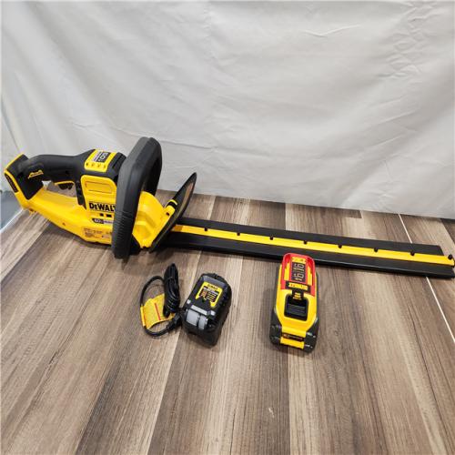LIKE NEW! - FLEXVOLT 60V MAX 26 in. Brushless Cordless Battery Powered Hedge Trimmer Kit with (1) FLEXVOLT 2 Ah Battery Charger