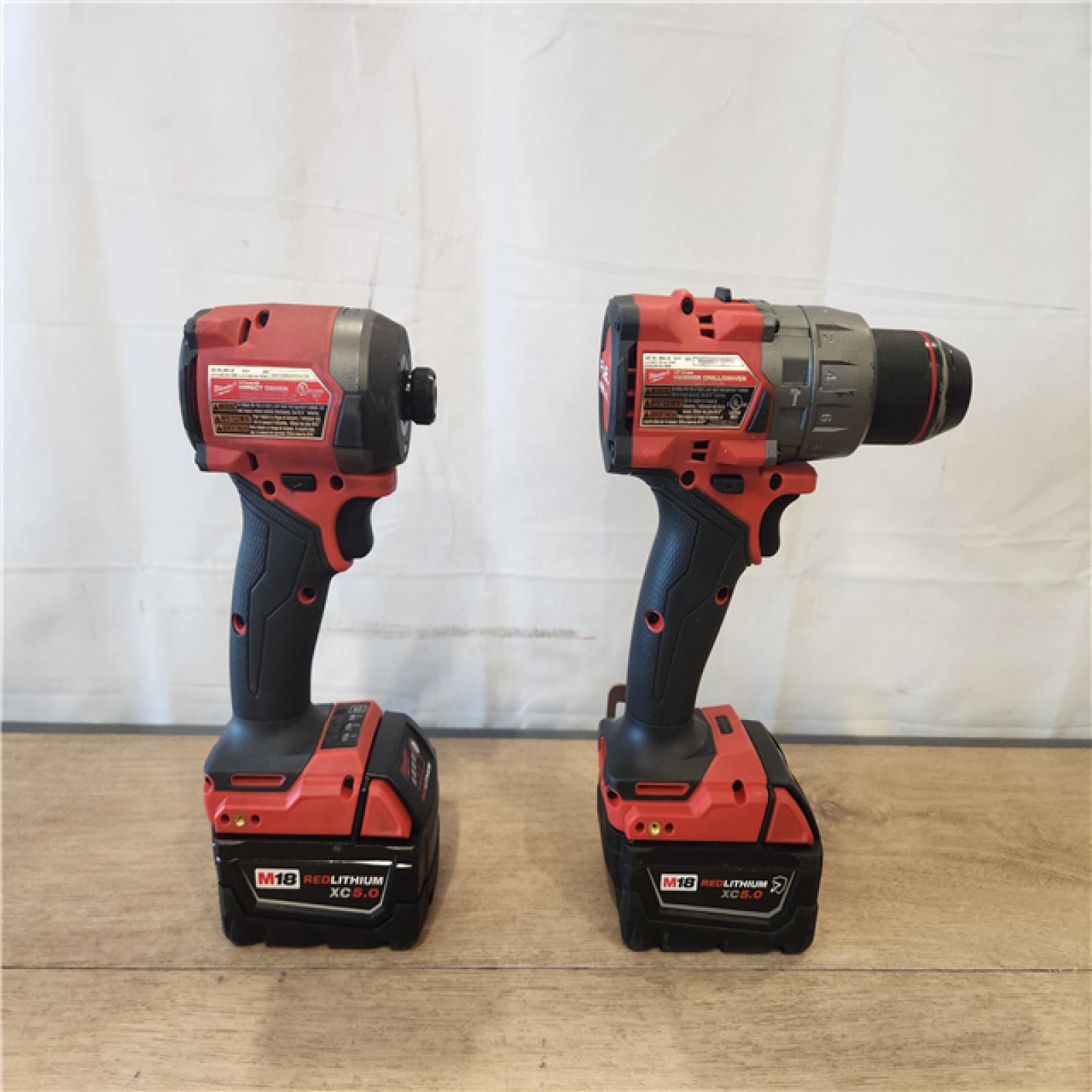 AS-IS- Milwaukee FUEL 18V Lithium-Ion Brushless Cordless Hammer Drill and Impact Driver Combo Kit