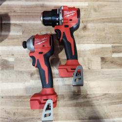 HOUSTON LOCATION - AS-IS Milwaukee 18-Volt Lithium-Ion Brushless Cordless Compact Hammer Drill/Impact Combo Kit