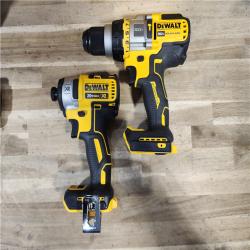 HOUSTON LOCATION - AS-IS DEWALT 20V MAX Cordless Brushless Hammer Drill/Driver 2 Tool Combo Kit with FLEXVOLT ADVANTAGE