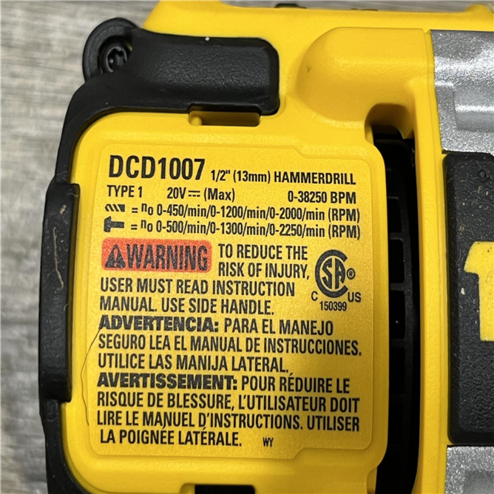 AS-IS DEWALT 20V XR Lithium-Ion Cordless Hammer Drill Kit