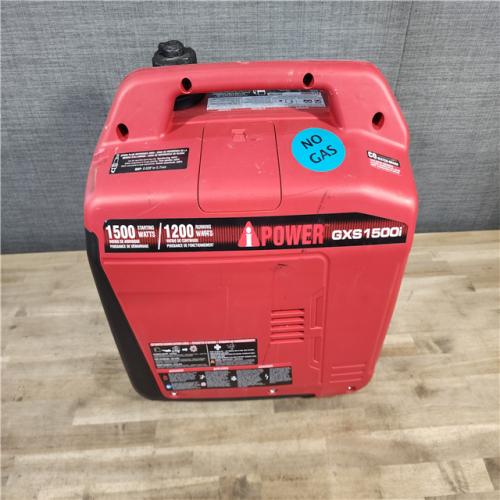 HOUSTON LOCATION - AS-IS 1500-Watt Recoil Start Gasoline Powered Ultra-Light Inverter Generator with 60cc OHV Engine and CO Sensor Shutdown