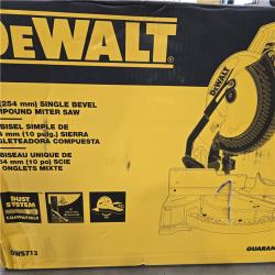 AS-IS DEWALT 15 Amp Corded 10 in. Compound Single Bevel Miter Saw