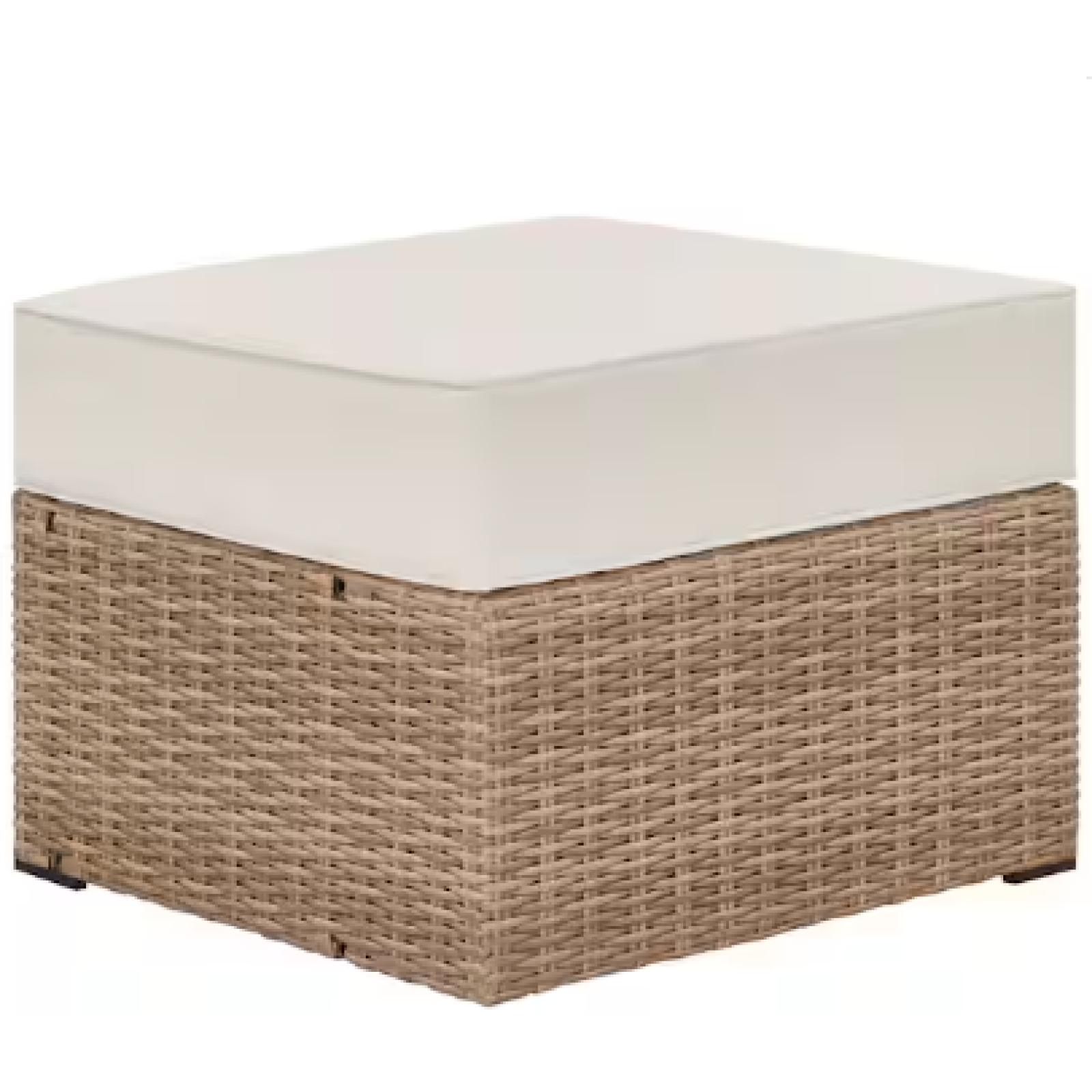 DALLAS LOCATION- NEW!- Hampton Bay Crystal Ridge Modular Woven Ottoman