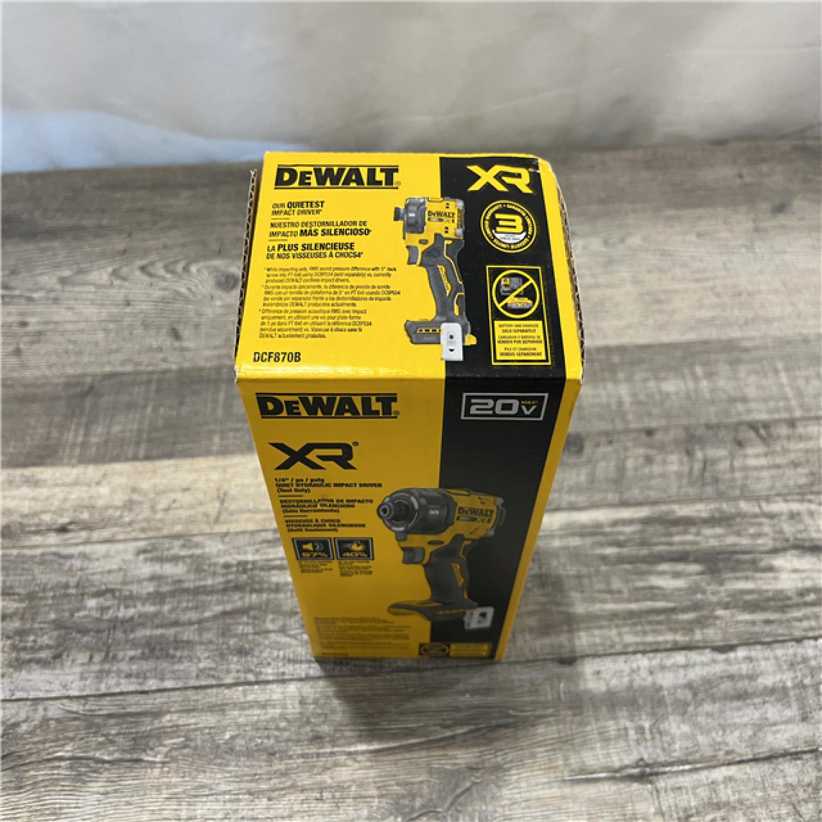 NEW - DEWALT 20V XR Brushless Cordless 1/4 in. Quiet Hydraulic Impact Driver (Tool-Only)