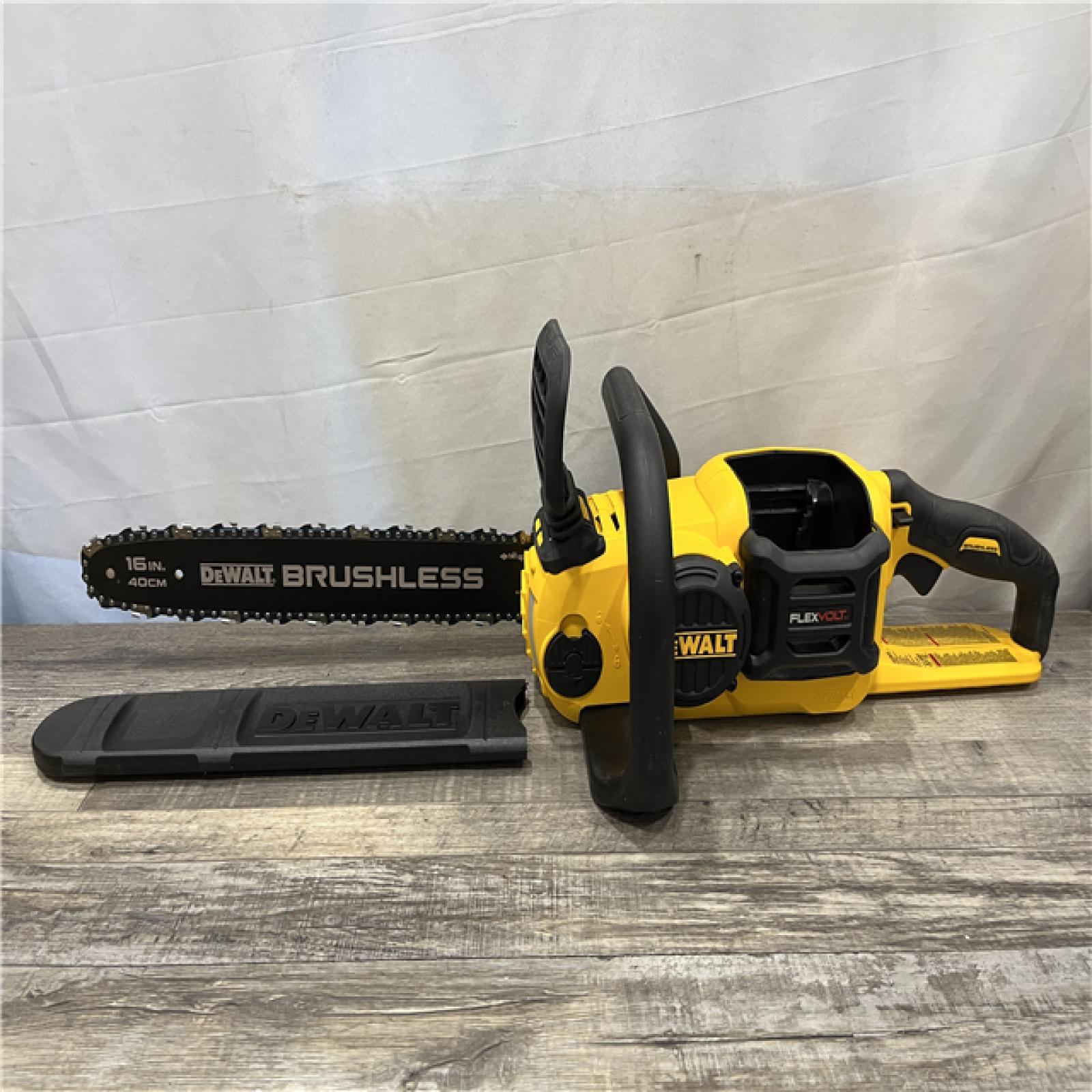AS-IS DEWALT FLEXVOLT 60V MAX 16in. Brushless Cordless Battery Powered Chainsaw (Tool Only)