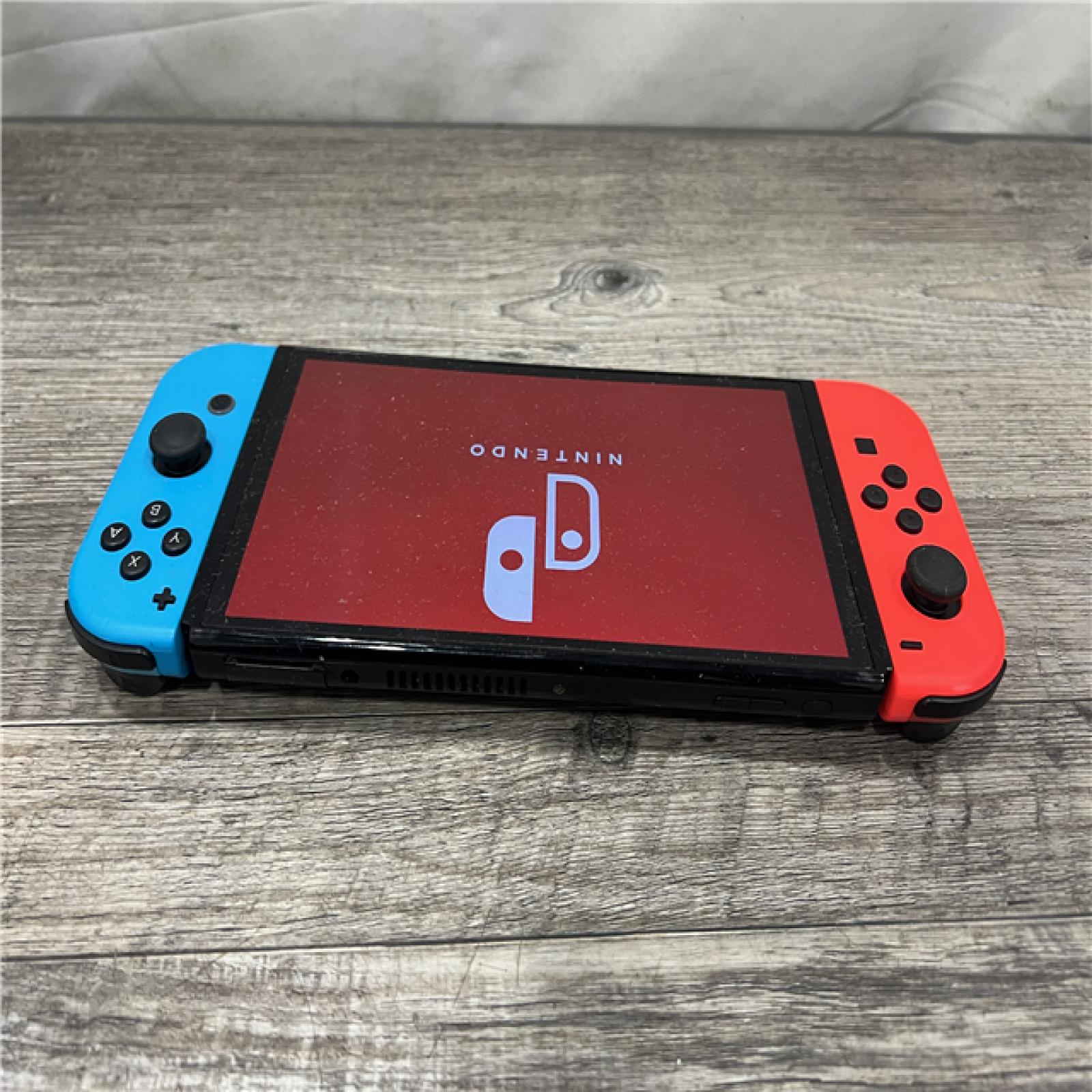 AS-IS Nintendo Switch - Neon Red & Neon Blue Joy-Con