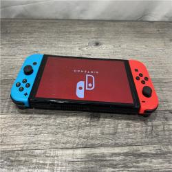 AS-IS Nintendo Switch - Neon Red & Neon Blue Joy-Con