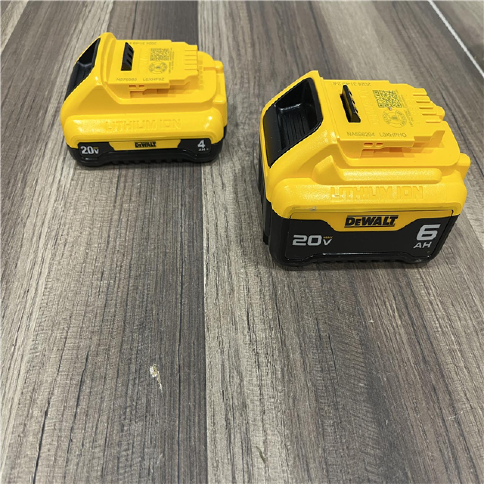 AS-IS DEWALT 20V MAX Lithium-Ion 6.0Ah and 4.0Ah Battery and Charger Starter Kit