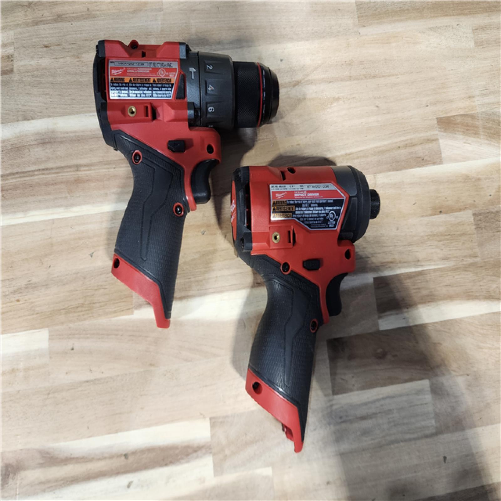HOUSTON LOCATION - AS-IS Milwaukee FUEL 12-Volt Lithium-Ion Brushless Cordless Hammer Drill and Impact Driver Combo Kit