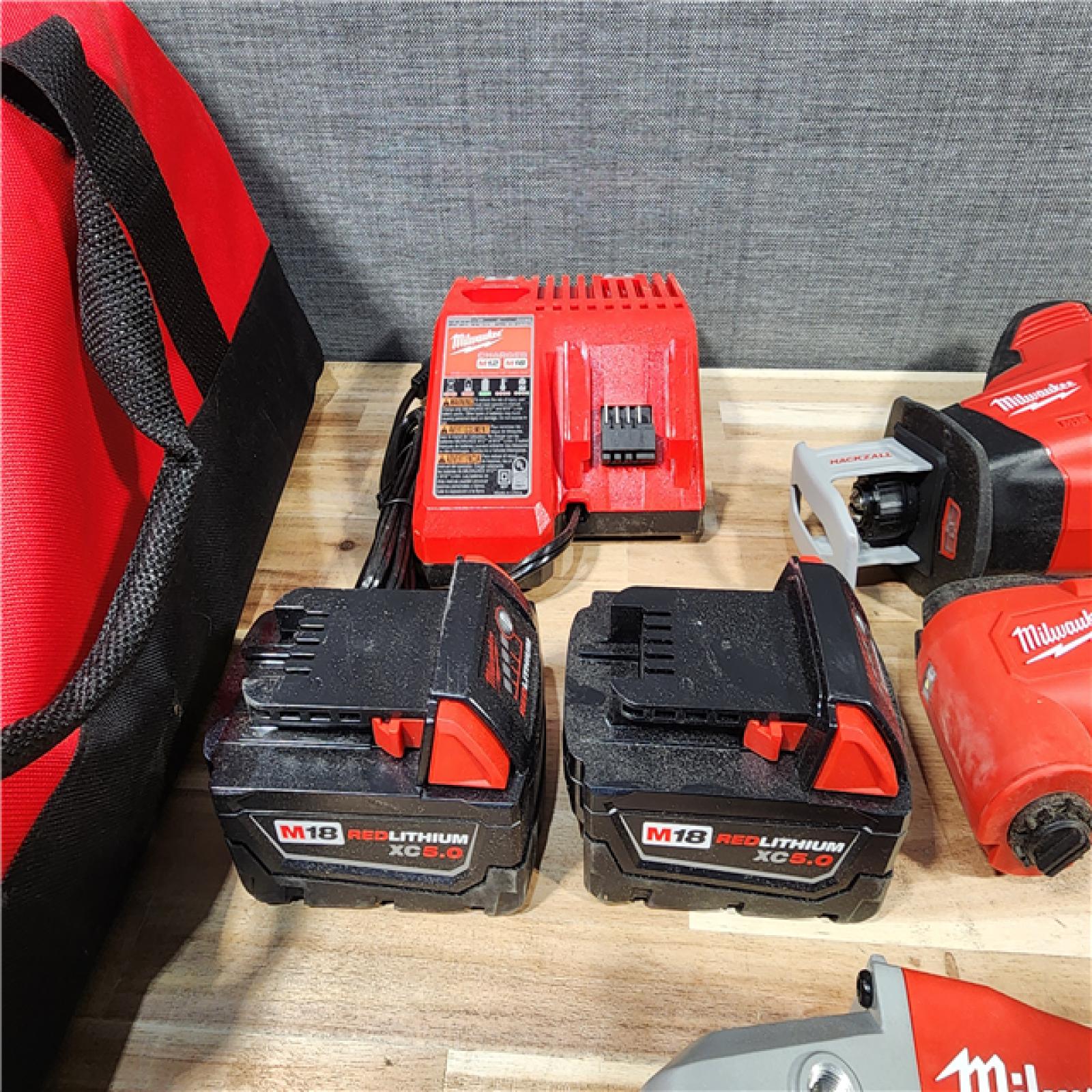 HOUSTON LOCATION - AS-IS Milwaukee 7 Tool Combo Kit W/ (2) Battery & Charger