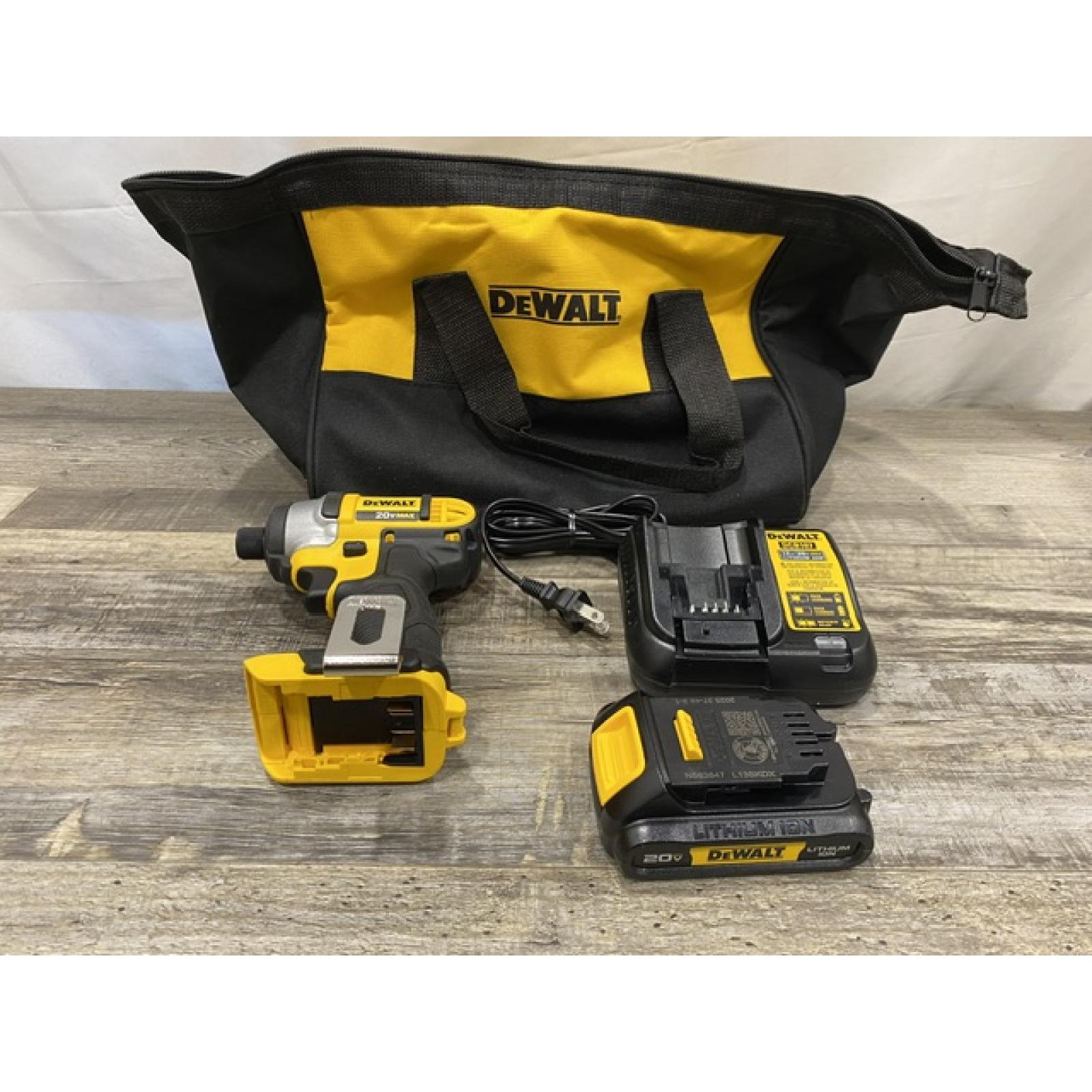 AS-IS DEWALT 20V MAX Cordless 1/4 in. Impact Driver Kit