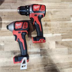 HOUSTON LOCATION - AS-IS Milwaukee M18 18V Lithium-Ion Cordless Drill Driver/Impact Driver Combo Kit