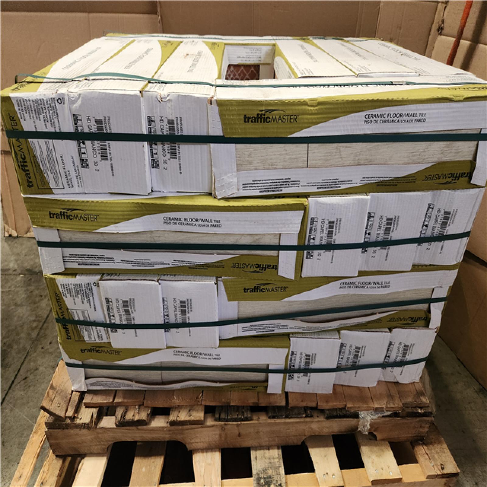 Phoenix Location NEW TrafficMaster Capel Bianco 6 in. x 24 in. Matte Ceramic Wood Look Floor and Wall Tile (544 sq. ft./32 Case)