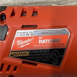 AS-IS Milwaukee 12V Lithium-Ion Cordless 3/8 in. Ratchet (Tool-Only)
