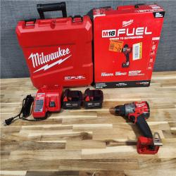 HOUSTON LOCATION - AS-IS (APPEARS LIKE NEW) Milwaukee 2904-22 Hammer Drill Driver Kit with Batteries  Charger & Tool Case  Red
