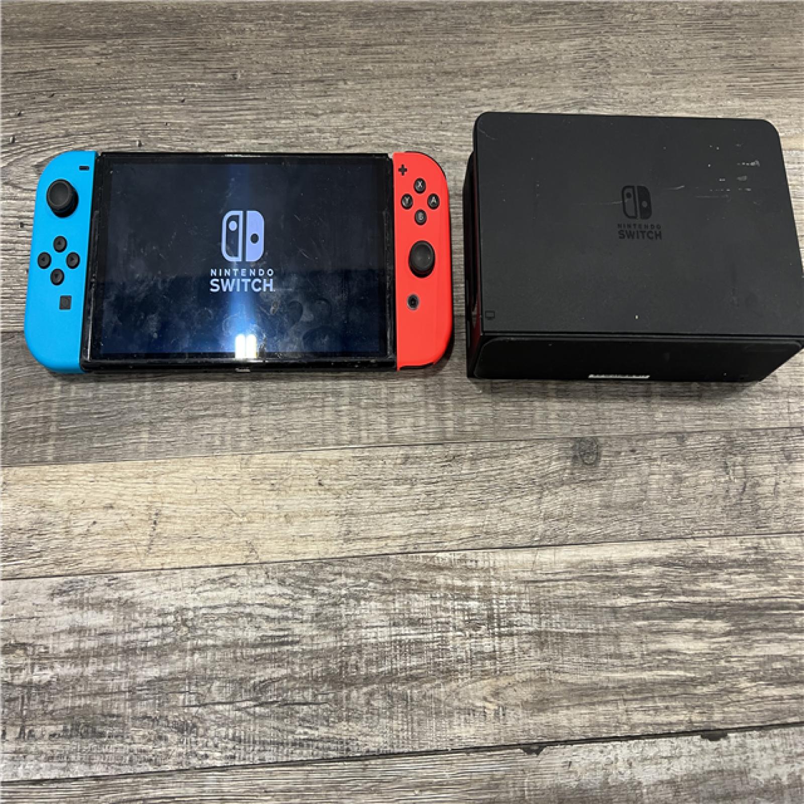 AS-IS Nintendo Switch -Neon Blue Joy-Con & Neon Red