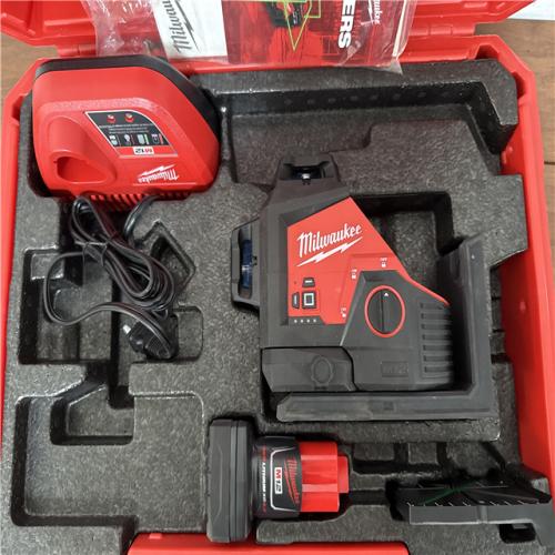 California AS-IS Milwaukee M12 Green 360 Degree 3-Plane Laser Kit