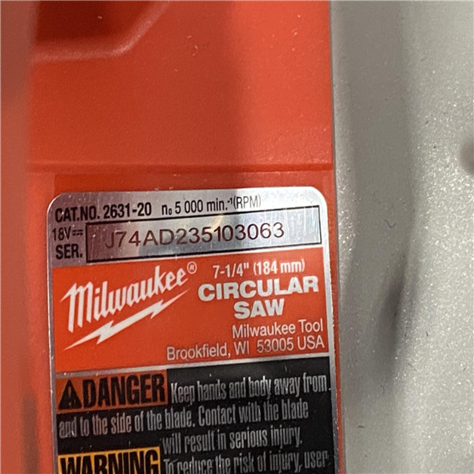 AS-IS Milwaukee 18V Lithium-Ion Brushless Cordless 7-1/4 in. Circular Saw (Tool-Only)