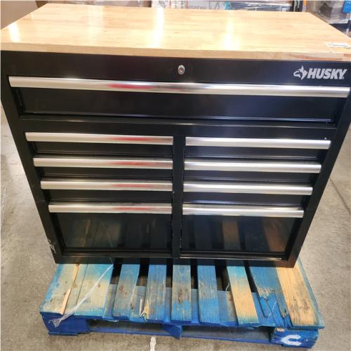 Phoenix LIKE NEW Husky Tool Storage 46 in. W x 18 in. D 9-Drawer Mobile Workbench Cabinet in Gloss Black