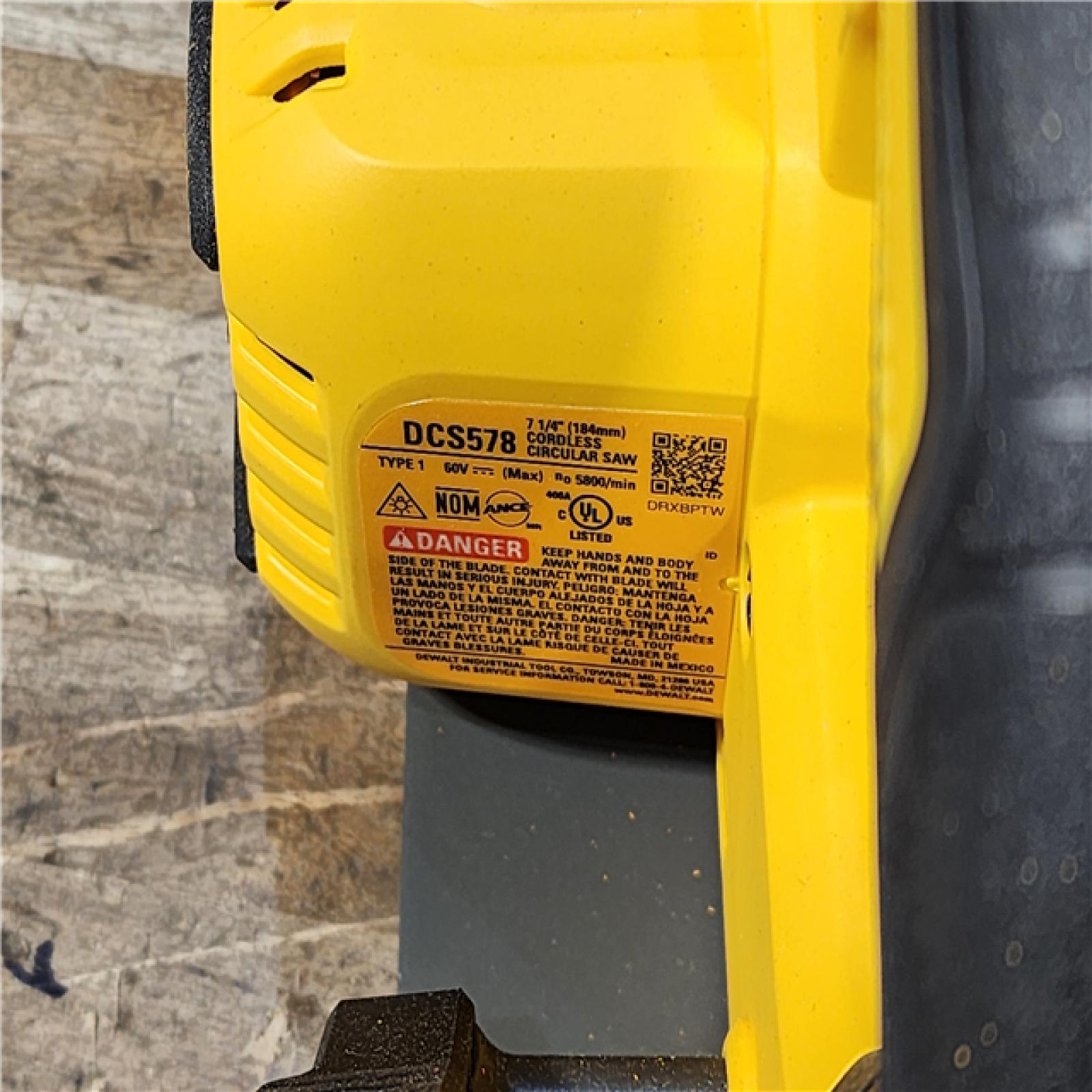 HOUSTON LOCATION - AS-IS DEWALT FLEXVOLT 60V MAX Cordless Brushless 7-1/4 in. Circular Saw with Brake (Tool Only)