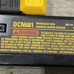 AS-IS DEWALT 20V MAX XR Lithium-Ion Cordless 18-Gauge Narrow Crown Stapler Kit